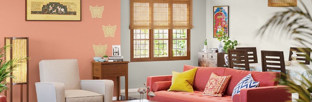 Before and after comparison of yellow-stained white wall successfully treated and repainted