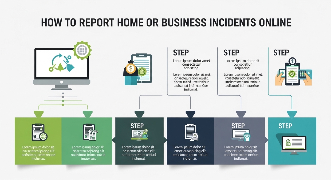 Checklist for documenting home or business incident evidence before submission