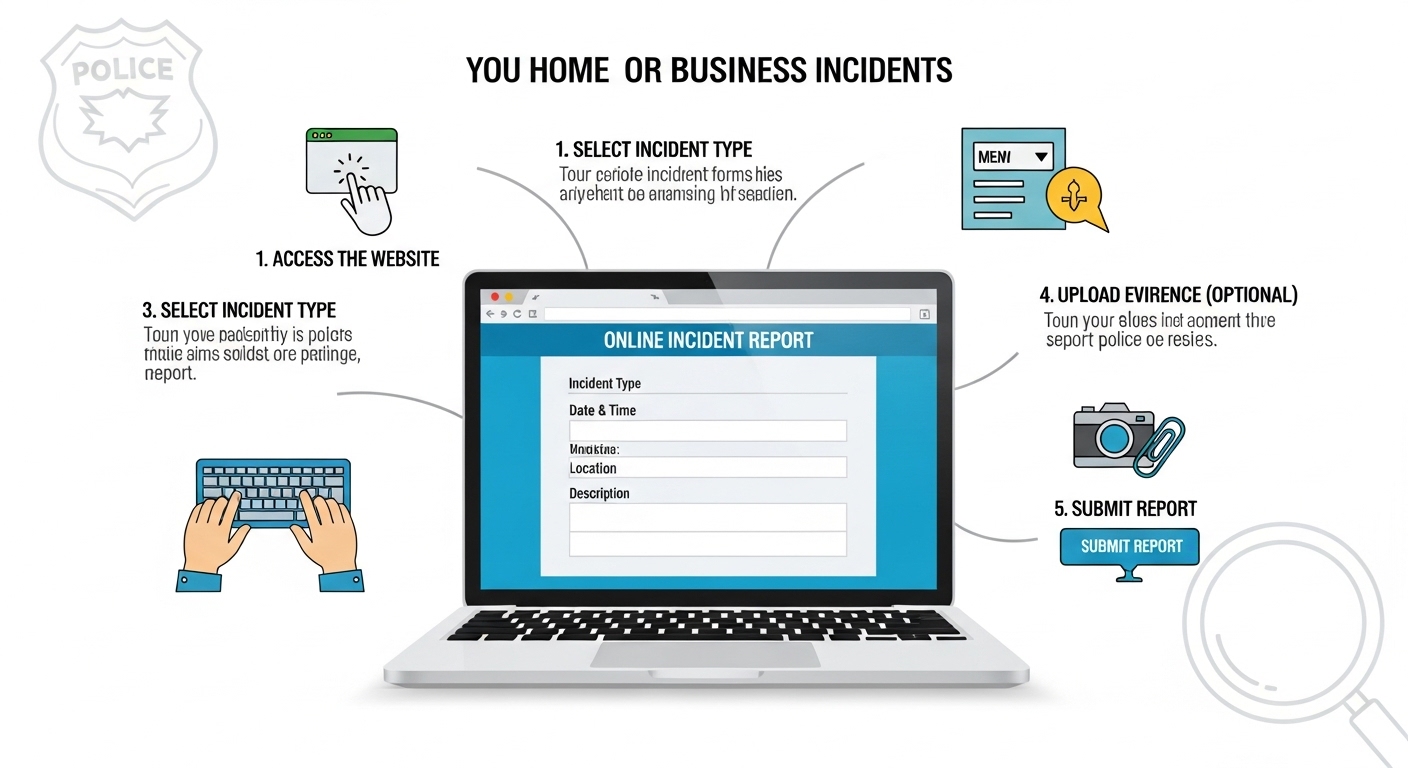 Step-by-step online incident reporting form example for property damage claim