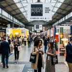 Designers and visitors exploring the Paris Design Week exhibition halls at Maison&Objet Villepinte in September 2026